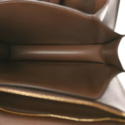 Celine Medium Classic Box Flap Bag Glazed Nut Liege Calfskin Leather Gold Hardware