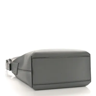 Loewe Cubi Crossbody Bag Small Asphalt Grey Jacquard Supple Smooth Calfskin Leather