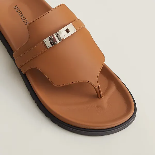 HERMES Empire Brown Slippers - Image 4