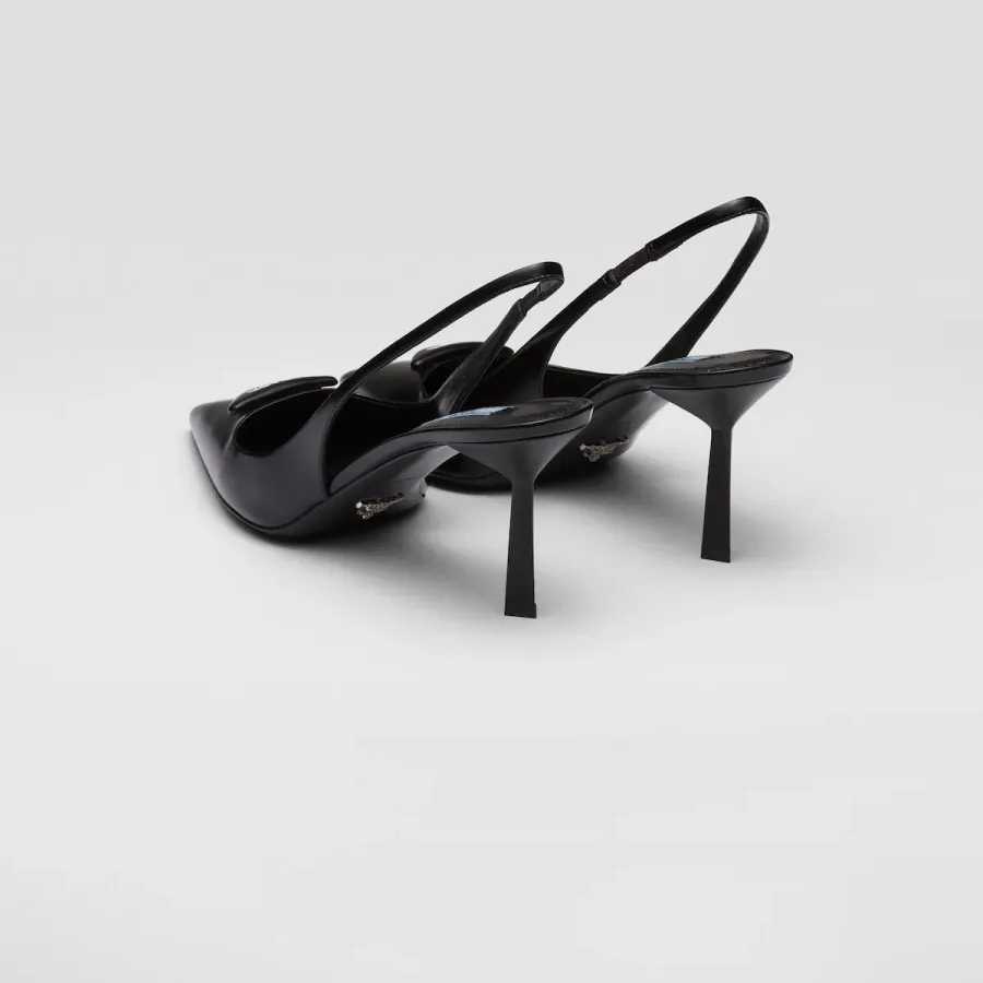 PRADA Shiny finish leather black High Heels Shoes