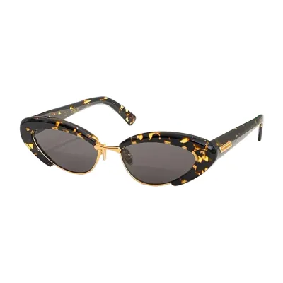 Bottega Veneta glasses leopard blue/leopard black/leopard brown/black/black orange/black white color Size 54口17-140