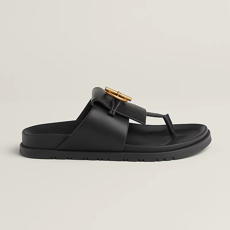 HERMES Joyce chinelos pretos