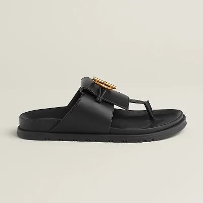 HERMES Joyce black Slippers