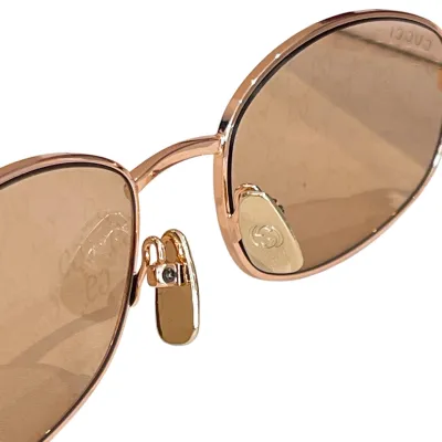Gucci Oval glasses rose gold with guccissima/silver/gold/rose gold/pink rose gold/green silver/black gold/red silver color Size 52口18-145