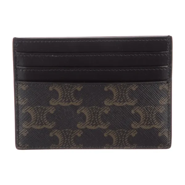 Celine Small Card Holder Black Triomphe Printed Canvas - Image 2