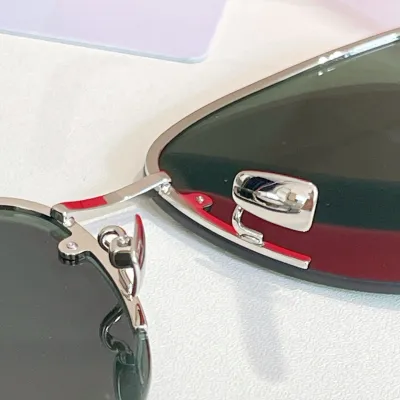 Saint Laurent aviator glasses hunter green/purple/grey color Size 66口14-145