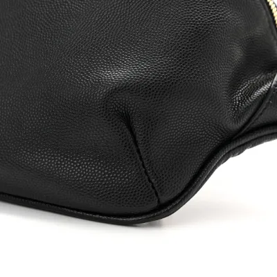 Saint Laurent Small Belt Bag Black Monogram Grain De Poudre Leather Gold Hardware