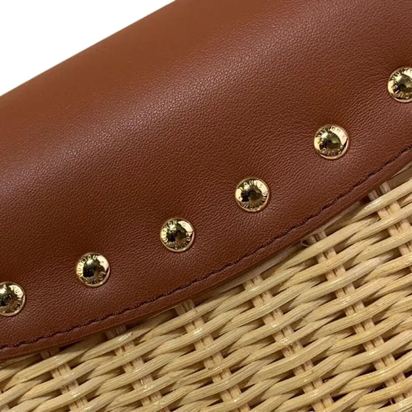 Louis Vuitton Capucines BB Rattan And Brown/Orange Handle Bag - Image 4