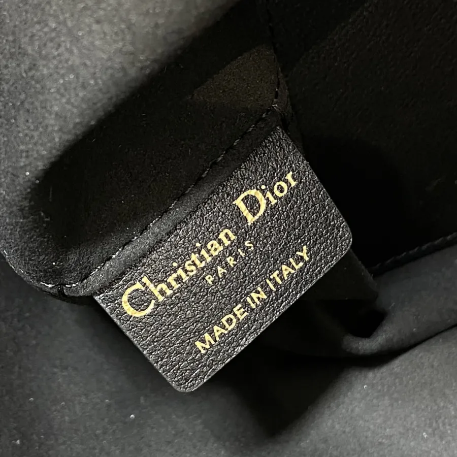 Dior Medium Dior Toujours Bag In Black Graphic Cannage Calfskin With Gold Hardware