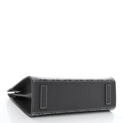 Goyard Rouette Structure PM Grey Goyardine Canvas Silver Hardware