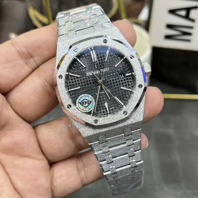 AUDEMARS PIGUET-ROYAL OAK-15410BC.GG.1224BC.01-Frosty Gold Black Dial-41MM