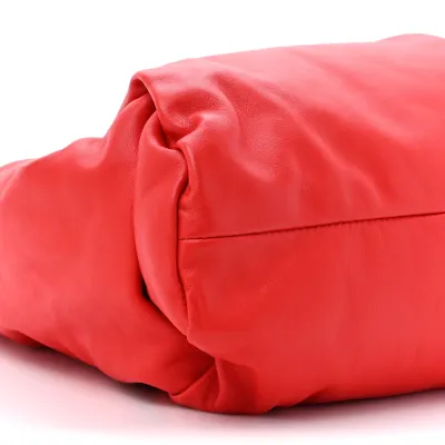 Bottega Veneta Small The Shoulder Pouch Red Smooth Butter Calfskin Leather