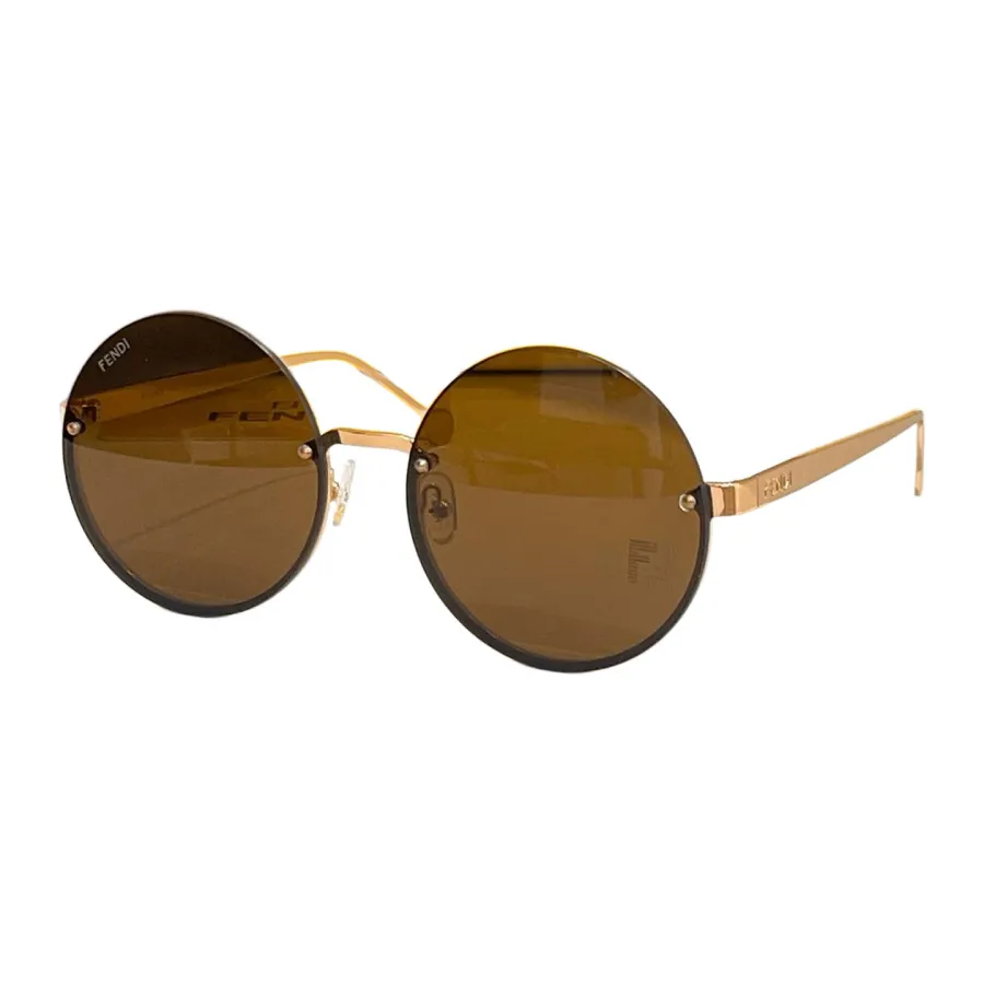 Fendi round frame glasses black gold/blue/orange/blue silver/brown color Size 59口18-143