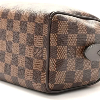 Louis Vuitton Speedy Bandouliere 20 Damier Ebene Canvas Brass Hardware