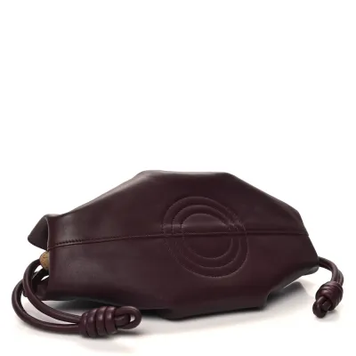 Loewe Paseo Bag Small Burgundy Shiny Nappa Calfskin Leather