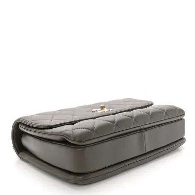 Chanel Trendy CC Flap Medium in Dark Khaki Lambskin