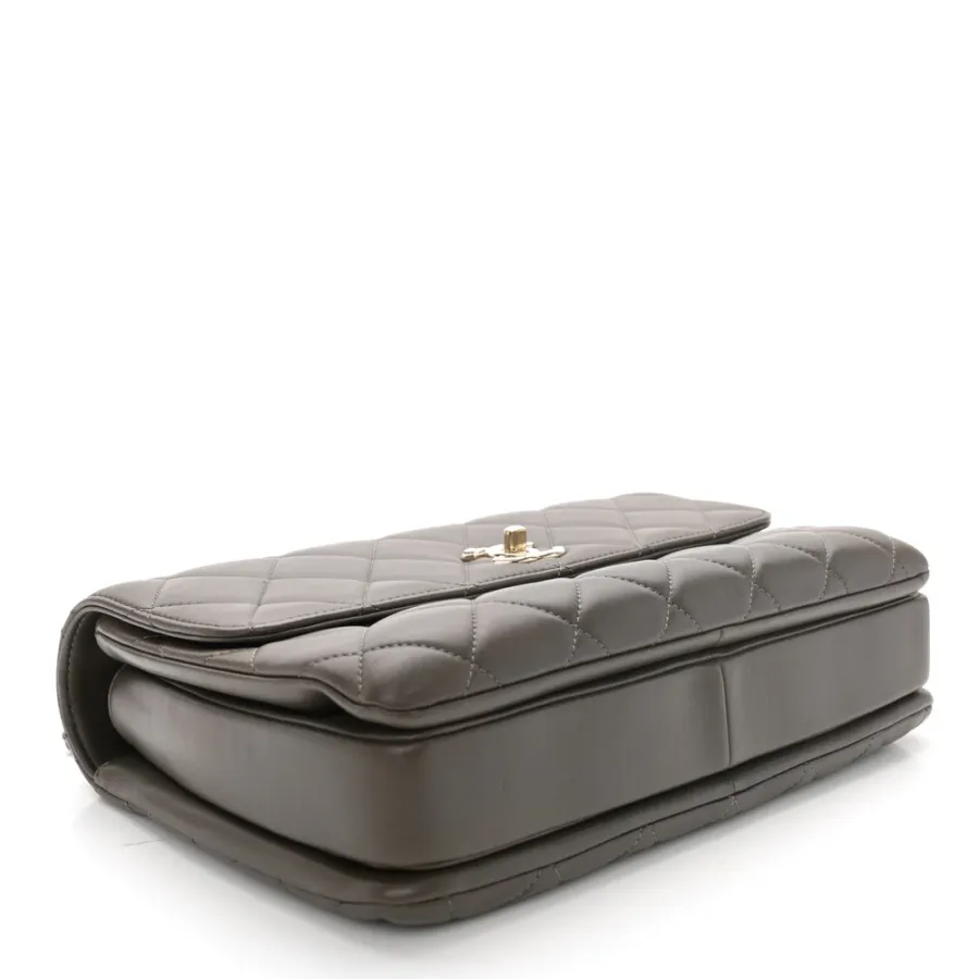 Chanel Trendy CC Flap Medium in Dark Khaki Lambskin