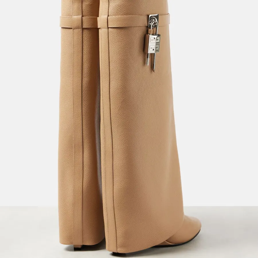 GIVENCHY  Beige leather knee-high boots