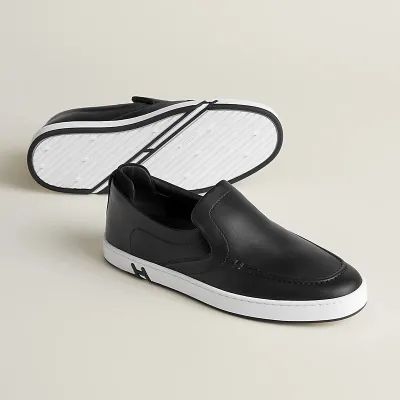 HERMES Kiddy Black Loafers