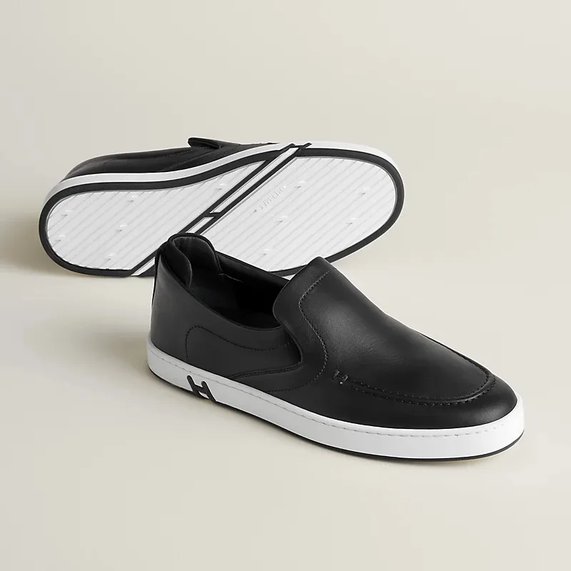 HERMES Kiddy Black Loafers