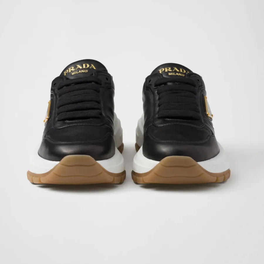 PRADA Black leather sneakers