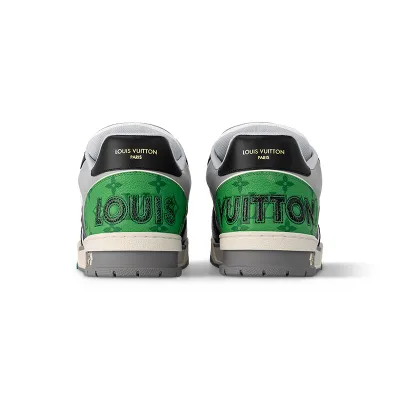 Louis Vuitton Men's green grey black cowhide sneakers