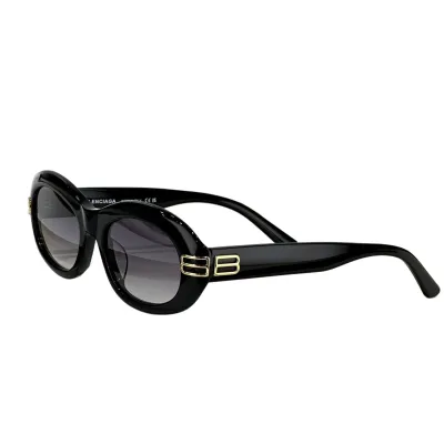 Balenciaga Oval glasses black gold/leopard/burgundy/pink/white/black white/black silver color Size 54口20-140