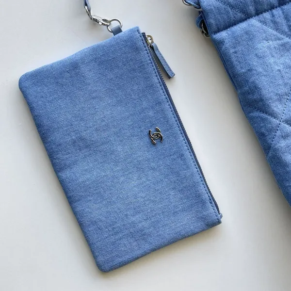 Chanel 22bags Denim Light Blue / Light Pink Shoulder Bags - Image 9