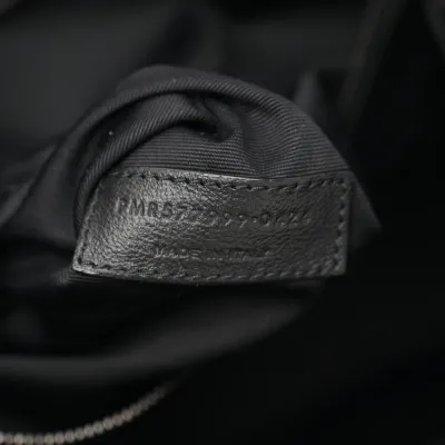 Saint Laurent Medium Niki Shopper Tote Black Crinkled Monogram Calfskin Matelasse Leather Silver Hardware