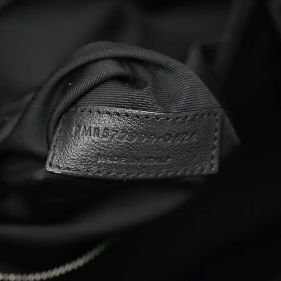 Saint Laurent Medium Niki Shopper Tote Black Crinkled Monogram Calfskin Matelasse Leather Silver Hardware