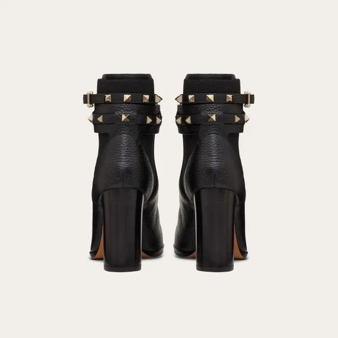 VALENTINO ROCKSTUD Peeled calf rivet ankle boots (heel height 9cm)