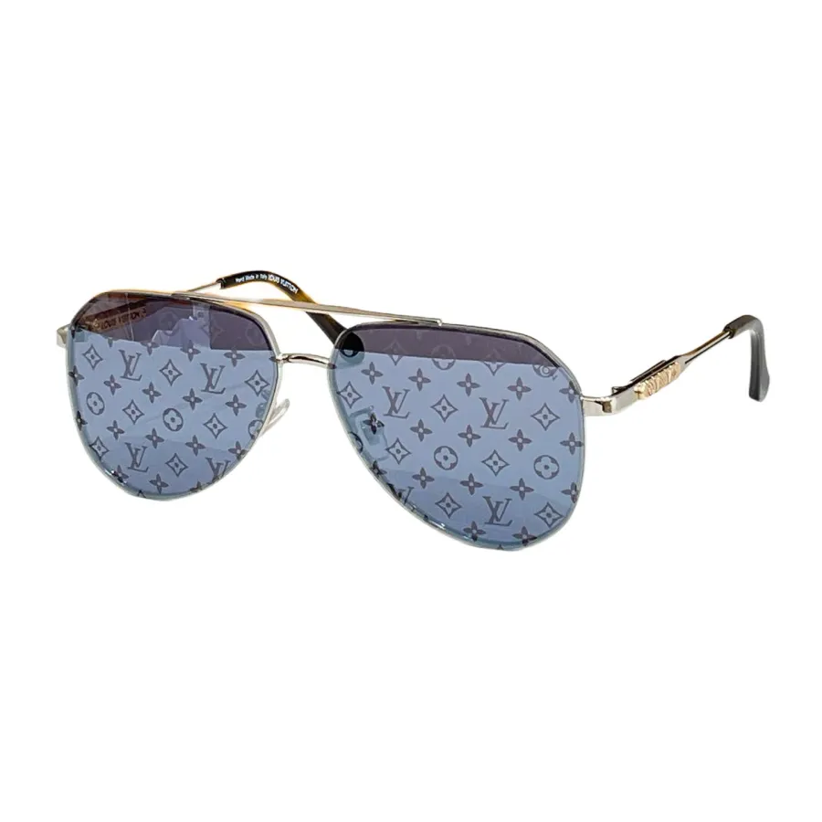 Louis Vuitton Aviator glasses brown/eggplant/brown Monogram pattern/blue Monogram pattern color Size 62口13-145