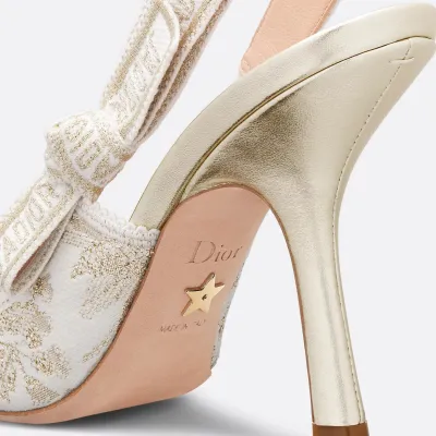 Dior open heel heels beige high heels shoes