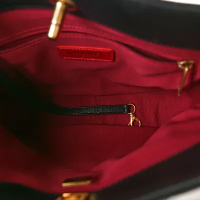 Chanel Twist Your Buttons Hobo Medium Black Quilted Caviar Leather Aged Gold Hardware