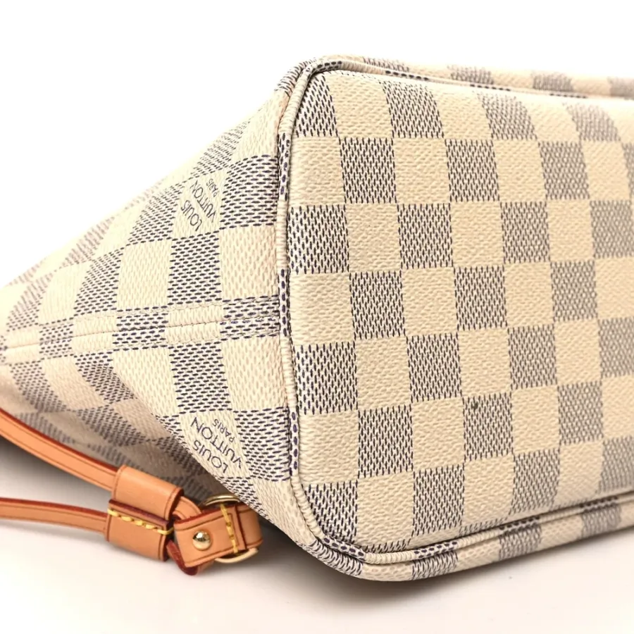 Louis Vuitton Neo Neverfull PM Damier Azur Canvas Beige Interior Gold Hardware