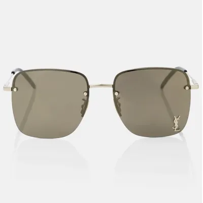 Saint Laurent square frame glasses black/tawny/red color Size 54-17-140