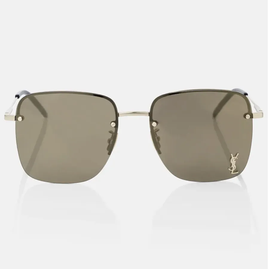 Saint Laurent square frame glasses black/tawny/red color Size 54-17-140