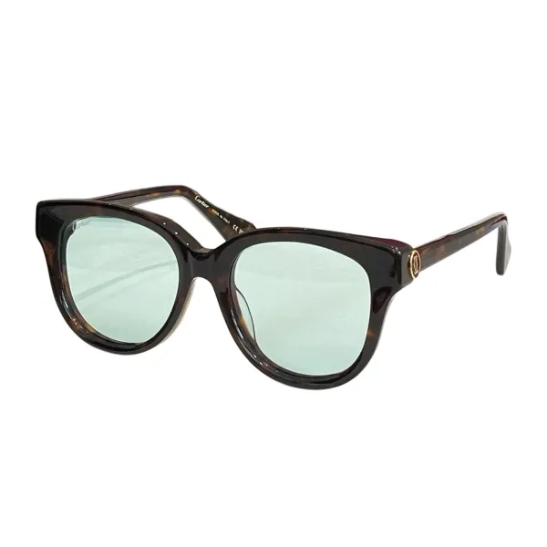 Cartier Boston frame glasses black gold/leopard/blue/black silver/white/leopard brown color Size 55口19-140 - Image 3