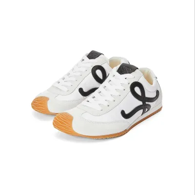 LOEWE White Nylon and cow leather Ballet Runn er 2.0 sneakers for women