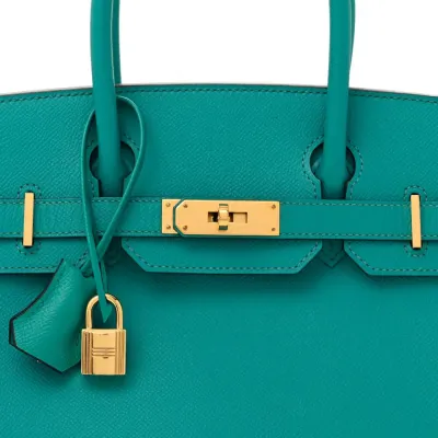 Hermès Birkin 30 Bleu Paon Epsom Leather Gold Hardware