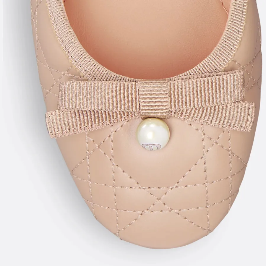 Dior apricot low heels with thick heels high heels shoes