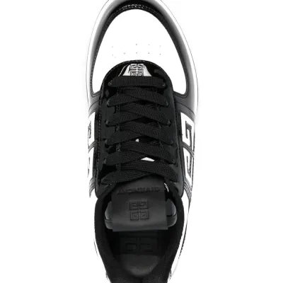 Black and white Givenchy 4G patterned leather shoes Sneakers