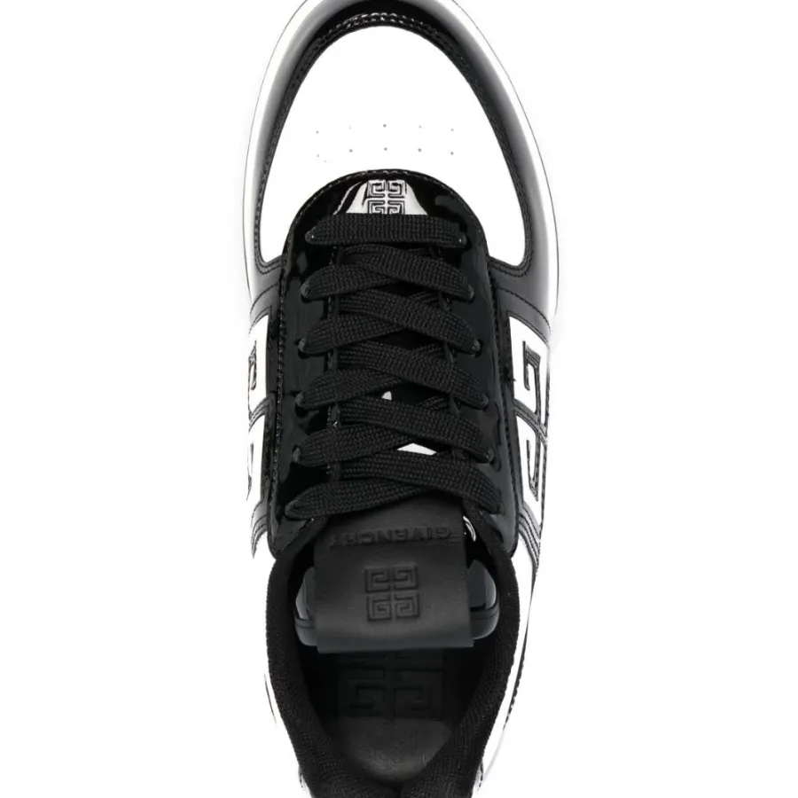Black and white Givenchy 4G patterned leather shoes Sneakers