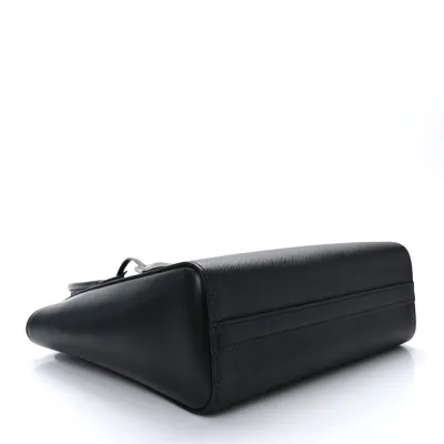 Prada Small Zippered Tote Bag Black Saffiano Soft Calfskin Leather Gold Hardware