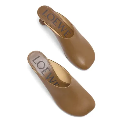 LOEWE Brown high-heeled slippers sandals