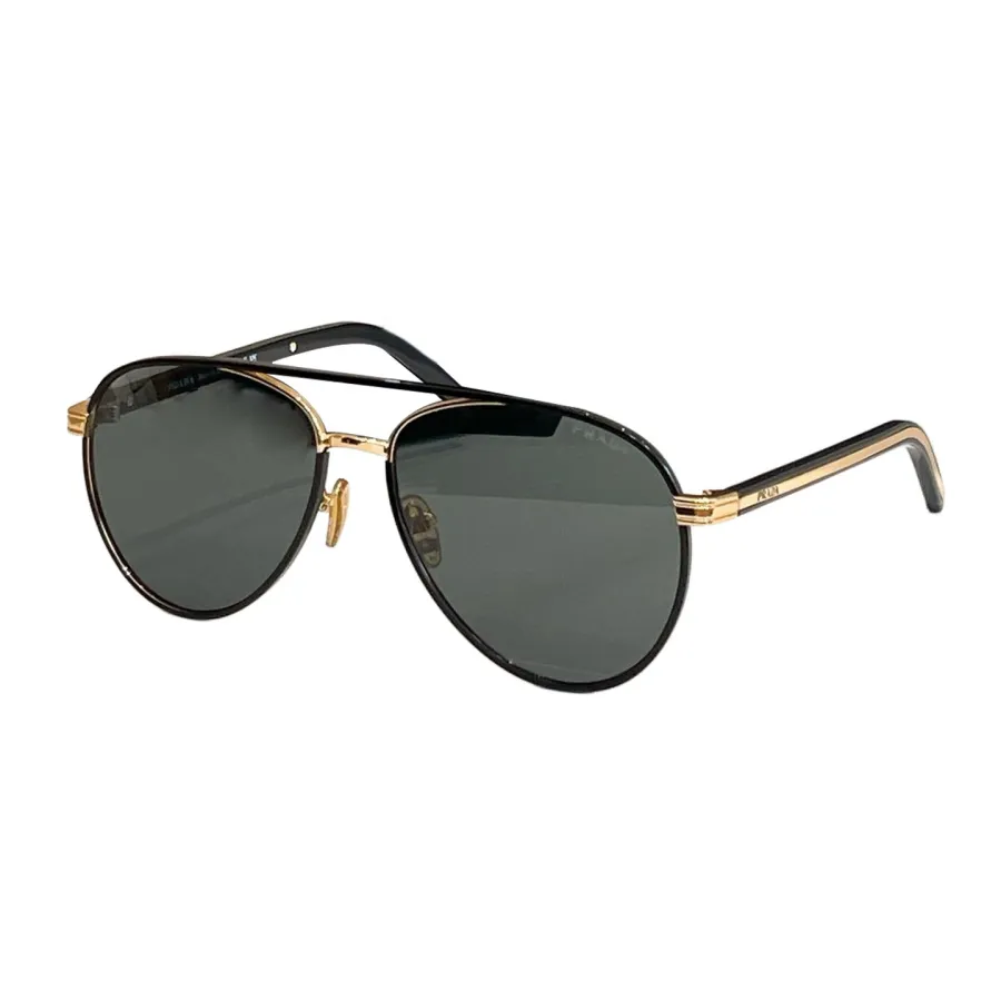 Prada Aviator glasses leopard brown/purple/black/eggplant/maroon silver color Size 56口15-145