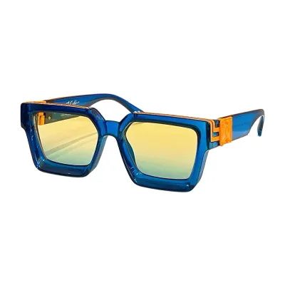 Louis Vuitton square frame glasses cyan/tawny/red/purple/pink-purple/yellow-blue/black/blue/green color Size 51口20-140