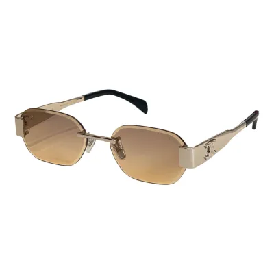 Celine Oval glasses brown leopard/grey gold/black gold/green gold/pink gold/silver black color Size 57口17-142