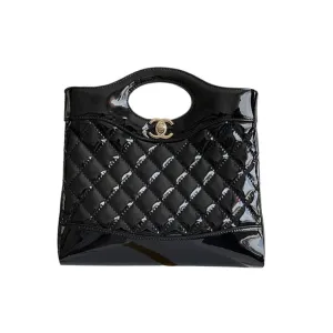 Chanel Patent Leather Black / White and Black Crossbody Bags
