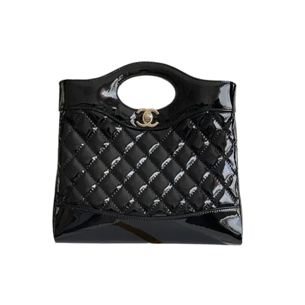 Chanel Patent Leather Black / White and Black Crossbody Bags
